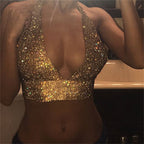 Hour Enchanting Rhinestone Halter Top