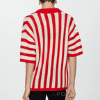 Becky Striped Knit Cardigan Top