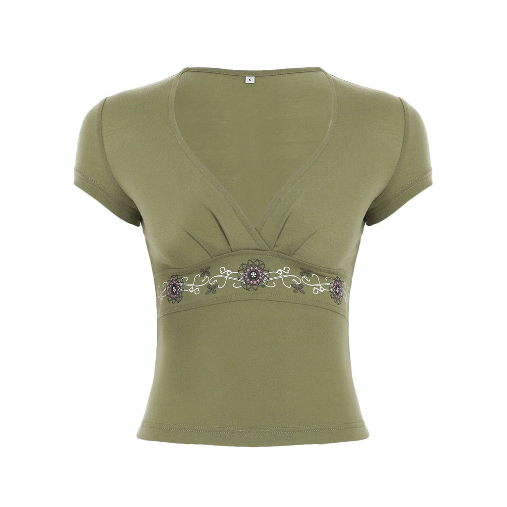 Elyzabeth Floral V-Neck Top