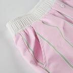Chic Loose Color Block Striped Shorts