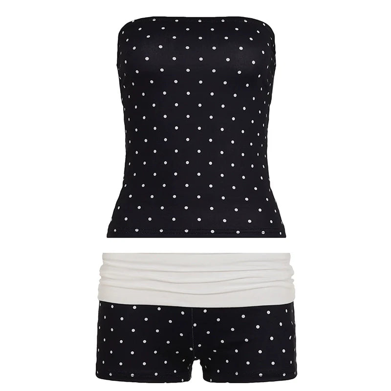 Emryn Polka Dot Shorts Set