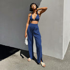 Elegant Striped Three Piece Set