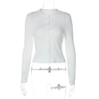 Chandler Ribbed Button-Front Cardigan
