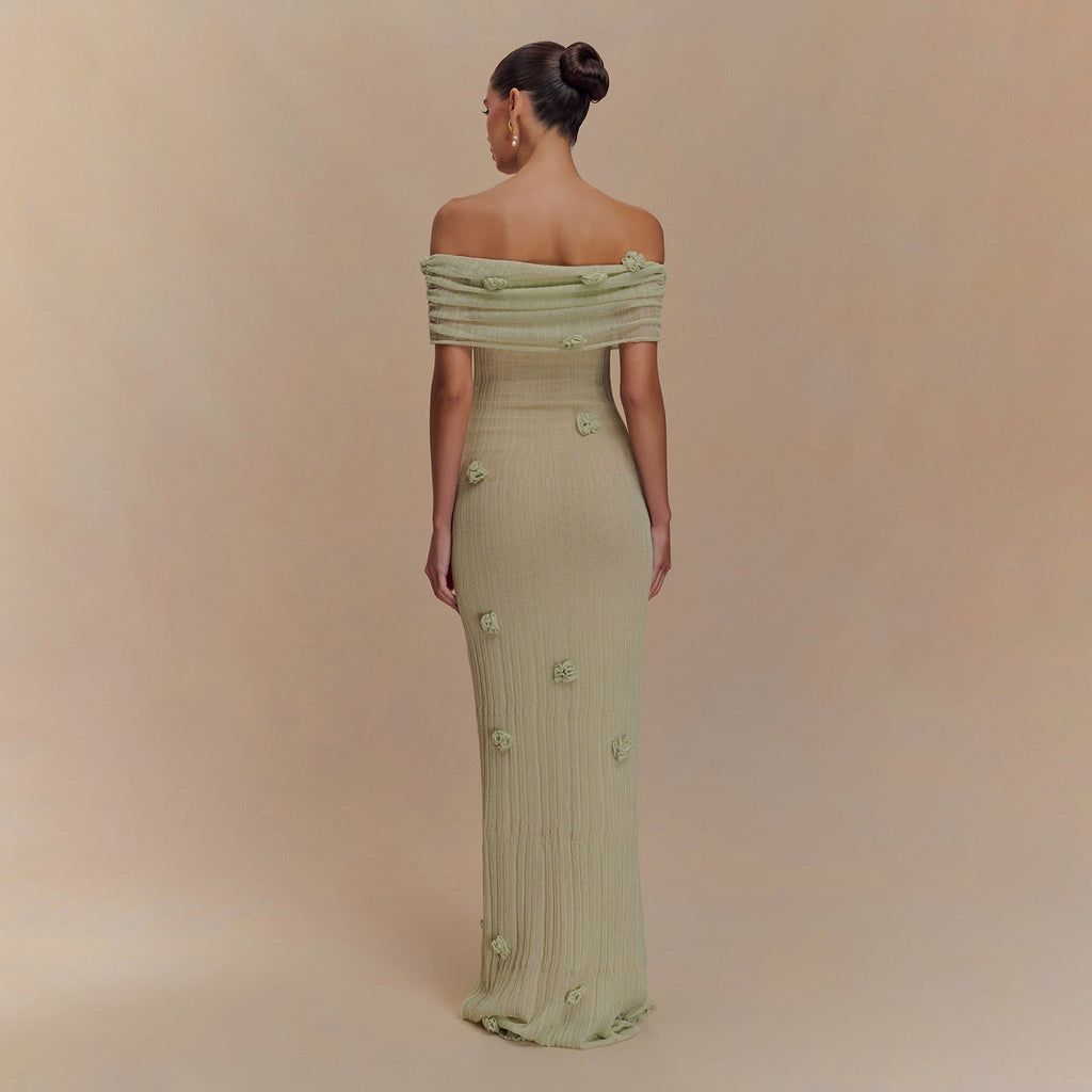 Floral Off-Shoulder Maxi Dress