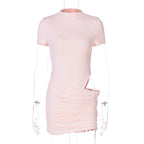 Yolanda Pleated Cutout Mini Dress