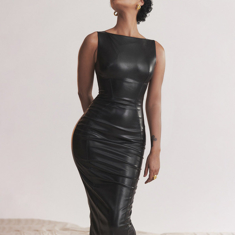 Black Leather Dress