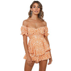 Honeybee Floral Smocked Off The Shoulder Dress Yellow