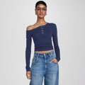 Individual Stylish Off-Shoulder Top