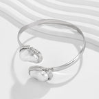 2-Piece Baroque Irregular Pearl Alloy Collar Ring And Bracelet Set