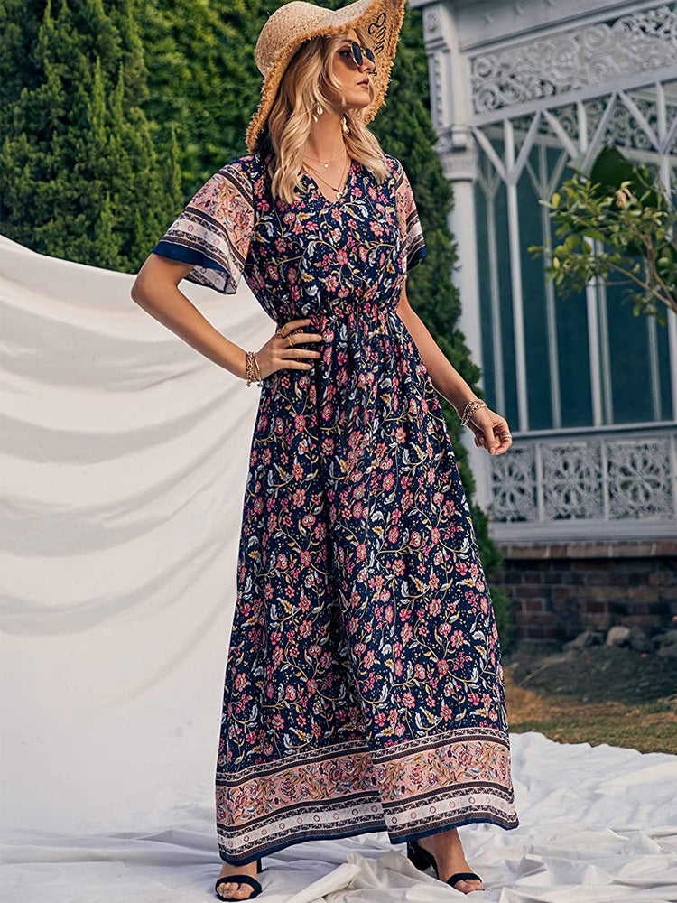 Cailynn Pocketed Kimono Maxi Dress Plum