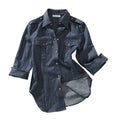 Military-Style Denim Shirt