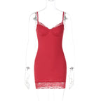 Phoebe Lace Trim Mini Dress