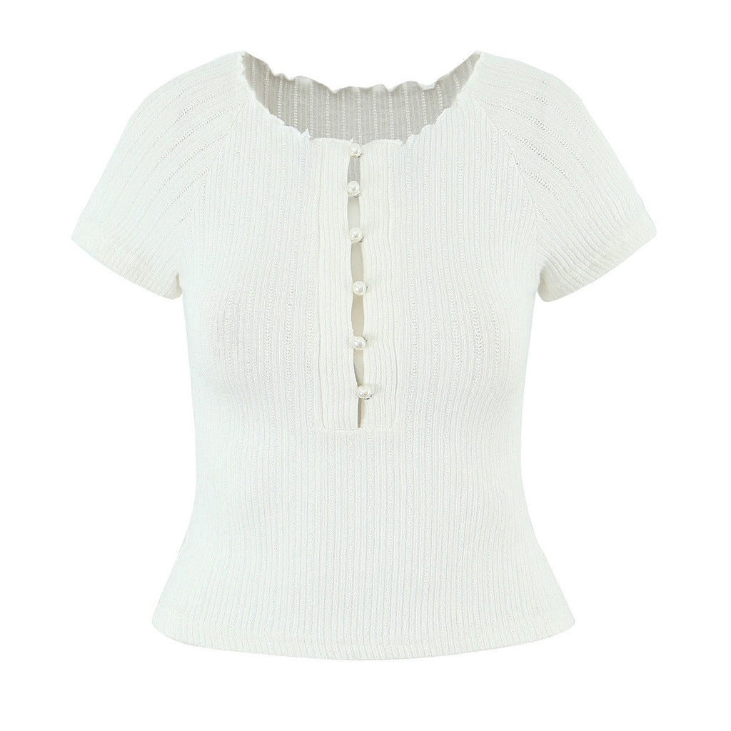 Angelyn Short Sleeve Buttoned Top