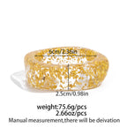 Smooth Wide Gold Foil Tie Dye Bracelet