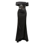 Tube Top Stitching Sequined Sleeveless Slim Fit Backless High End Dress Dress