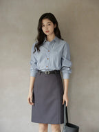 Blue Striped Button Shirt