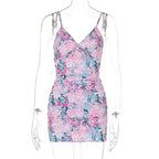 Printed Sling Slim Fit Sheath Dress