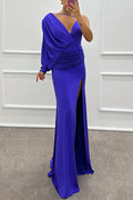 V neck Design Dress Evening Dress