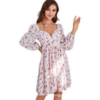 Elegant Elegant Digital Printing High Waist A Dress
