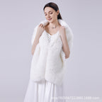 Bridal Wedding Fauxfur Dress Long Winter Scarf