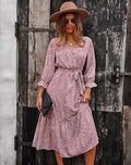 Sylvie Floral Shirred Midi Dress FINAL