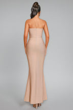 Iuana Sleeveless Beaded Bandage Maxi Dress