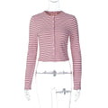 Bo Striped Button-Up Cardigan