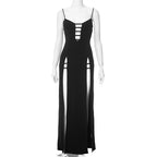Monroe Slit Dress Black