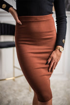 High Waist Pack Hip Knit Pencil Skirt