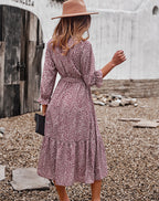 Sylvie Floral Shirred Midi Dress FINAL