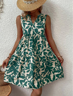Julieta Effortless Women's a Line Sleeveless Summer Dress with V Neck Design Chic Silhouette Collection