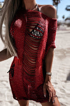 Bikini Season Cutout Knit Cover Up