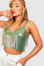Elegance Gradient Metallic Cami Top