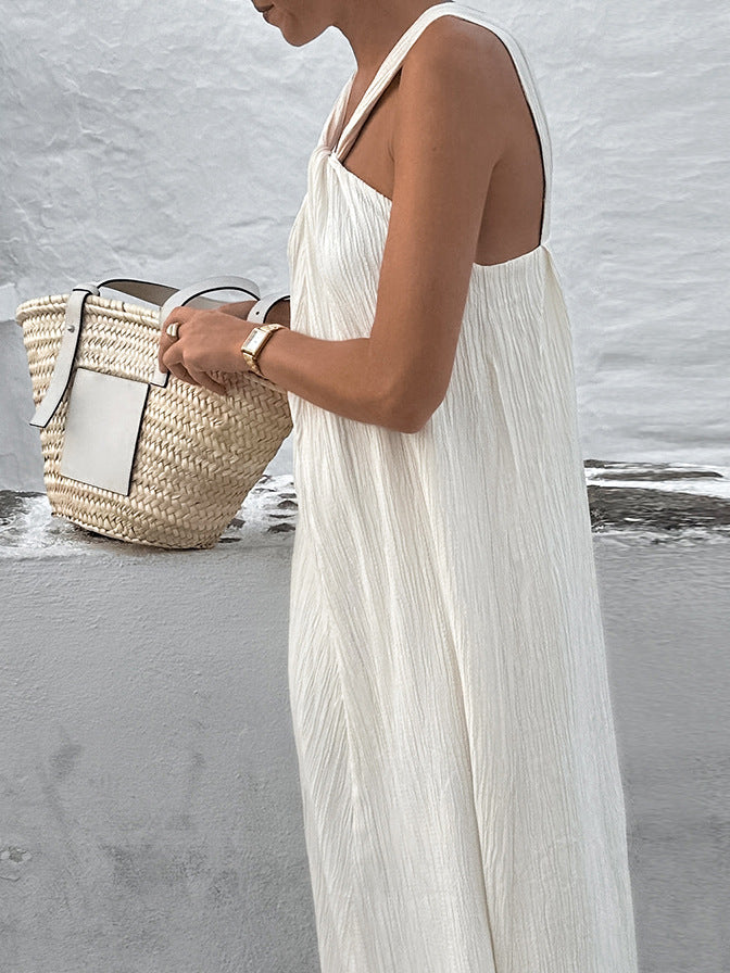 Destiny Chic Long Dress with a Knot At the Front Statement Occasion Edit