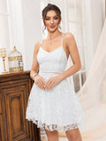 Fitted Evening Dress With Crossed Halter Straps
