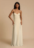 Oyster Bloom – Spaghetti Strap Cream Maxi Dress