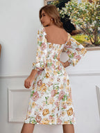 Still Your Cotton Blend Puff Sleeve Babydoll Dress