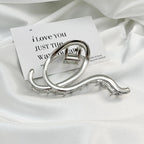 Premium Bow Metallic Large Hair Claw
