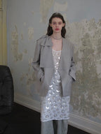 Sequin Embellished Sheer Overlay Dress