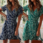 Jimena Effortless Women's Floral Shirt Dress with Ruffle Hem Boutique Collection