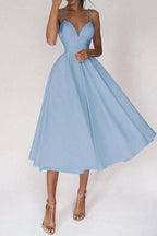 Suspender Swing Midi Dress