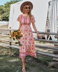 Club Tropicana Embroidered Maxi Dress Light Pink FINAL