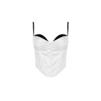 White slim back fishbone top