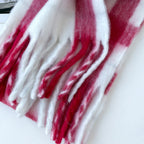 Plaid Mohair Blend Scarf