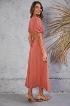 Neoma Cutout Maxi Dress Bright Blush