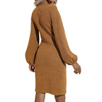 Rebecca Drape Knit Sweater Dress FINAL