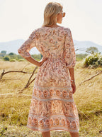Bohemian ALine Floral Dress