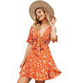 Felicia Satin Smocked Leopard Dress FINAL