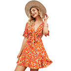 Felicia Satin Smocked Leopard Dress FINAL
