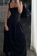 Isla Dreams TieRed Maxi Dress with Smocked Bodice